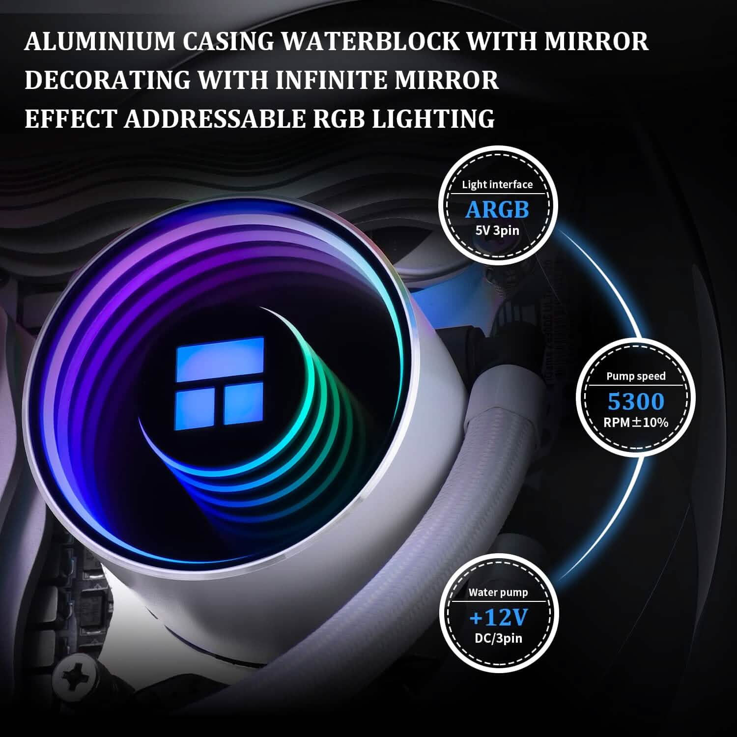Thermalright Frozen Notte 360 White ARGB Water Cooling CPU Cooler  (Refurbished) DailySale