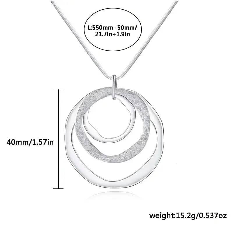 Three Rings Design Pendant Necklace DailySale