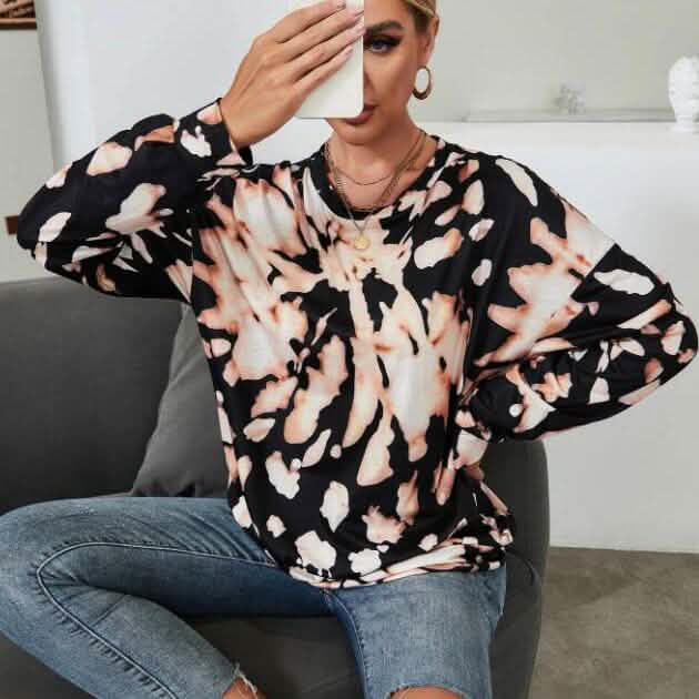 Tie Dye Drop Shoulder Sweatshirt DailySale