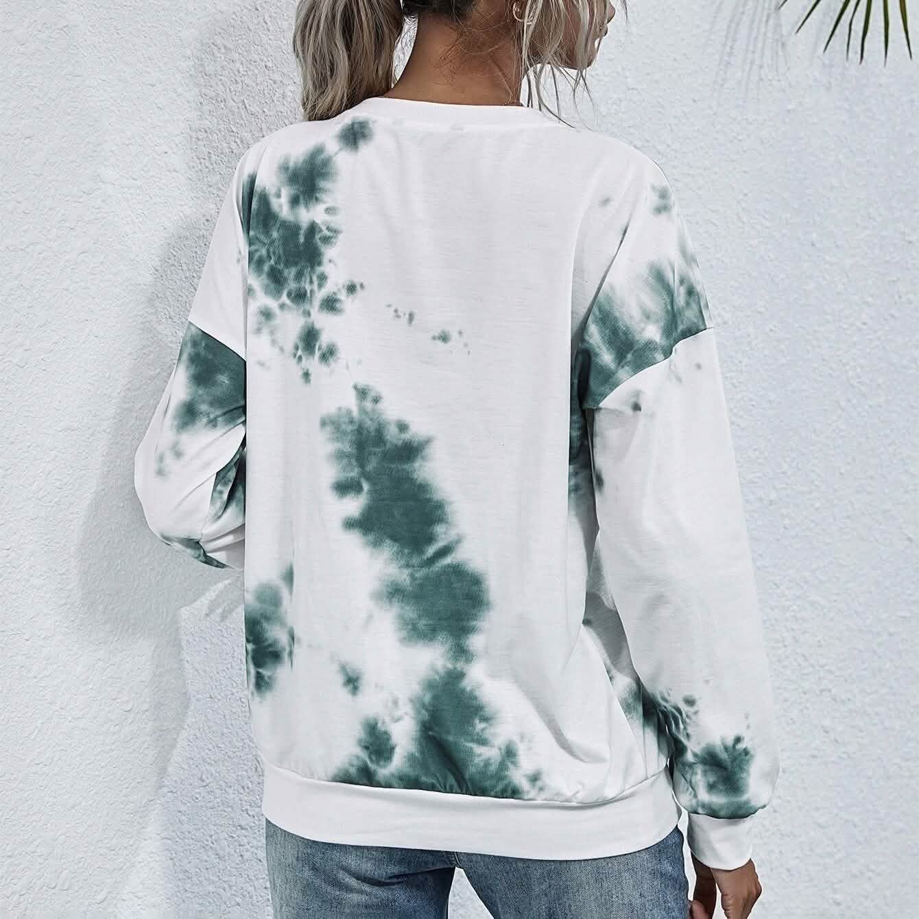 Tie Dye Round Neck Sweatshirt DailySale