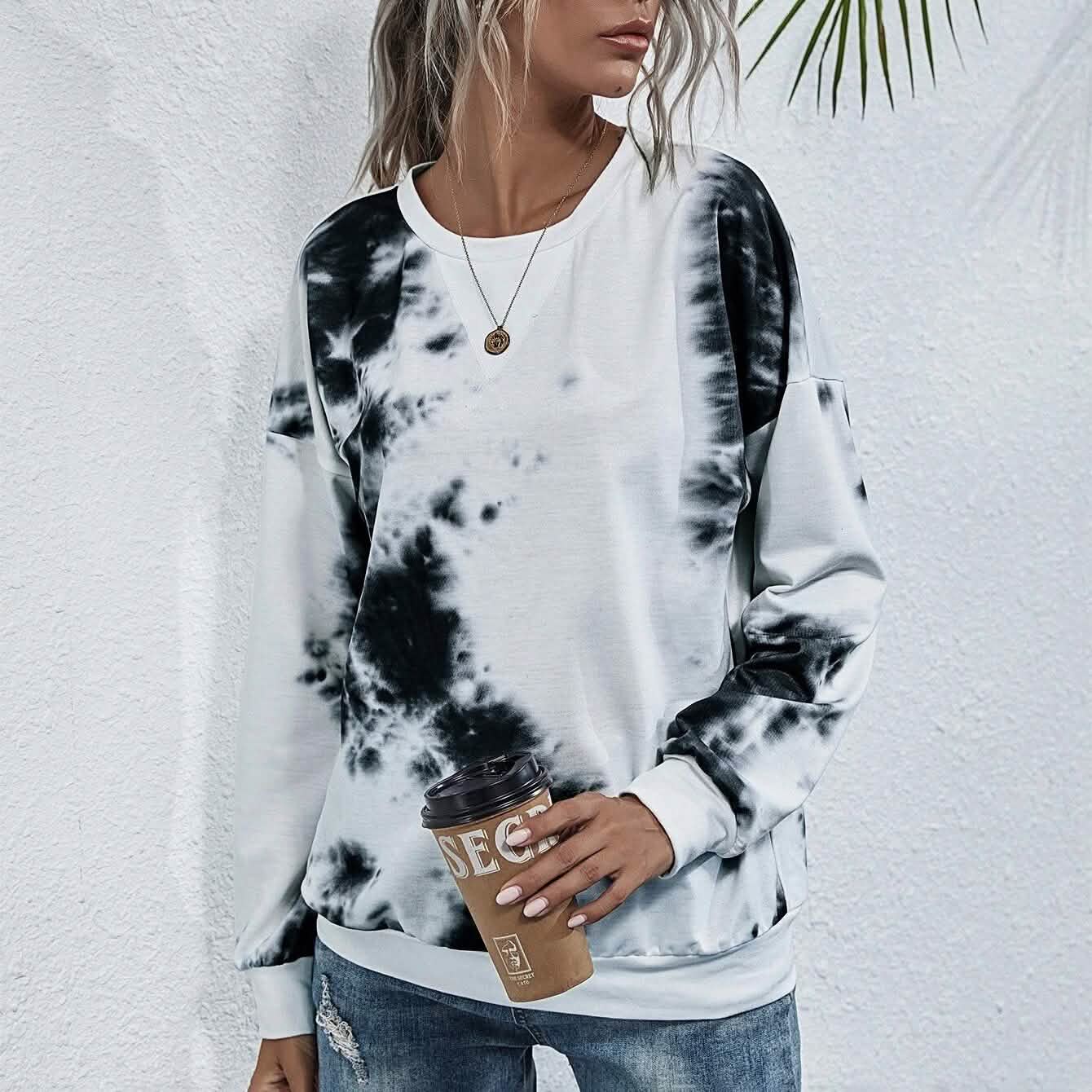 Tie Dye Round Neck Sweatshirt DailySale