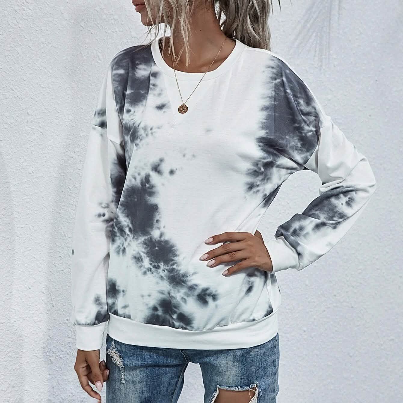 Tie Dye Round Neck Sweatshirt DailySale