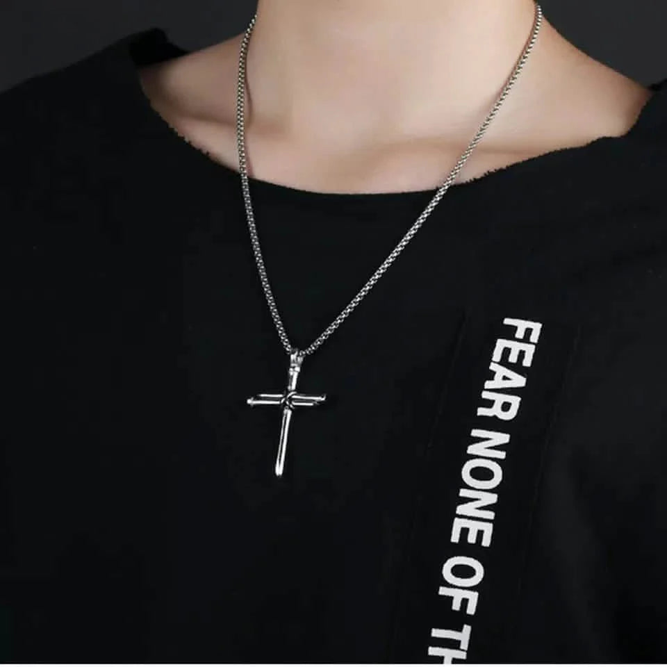 Titanium Steel Casting Steel Nails Cross Men's Pendant Punk Style DailySale