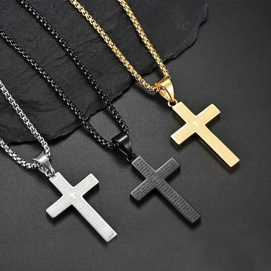 Titanium Steel Cross Prayer Pendant Necklace DailySale