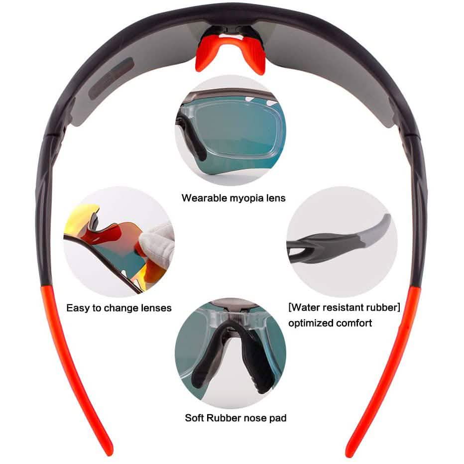 Toneoesol Polarized Sports Sunglasses with 5 Interchangeable Lenses DailySale