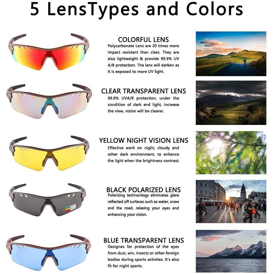 Toneoesol Polarized Sports Sunglasses with 5 Interchangeable Lenses DailySale