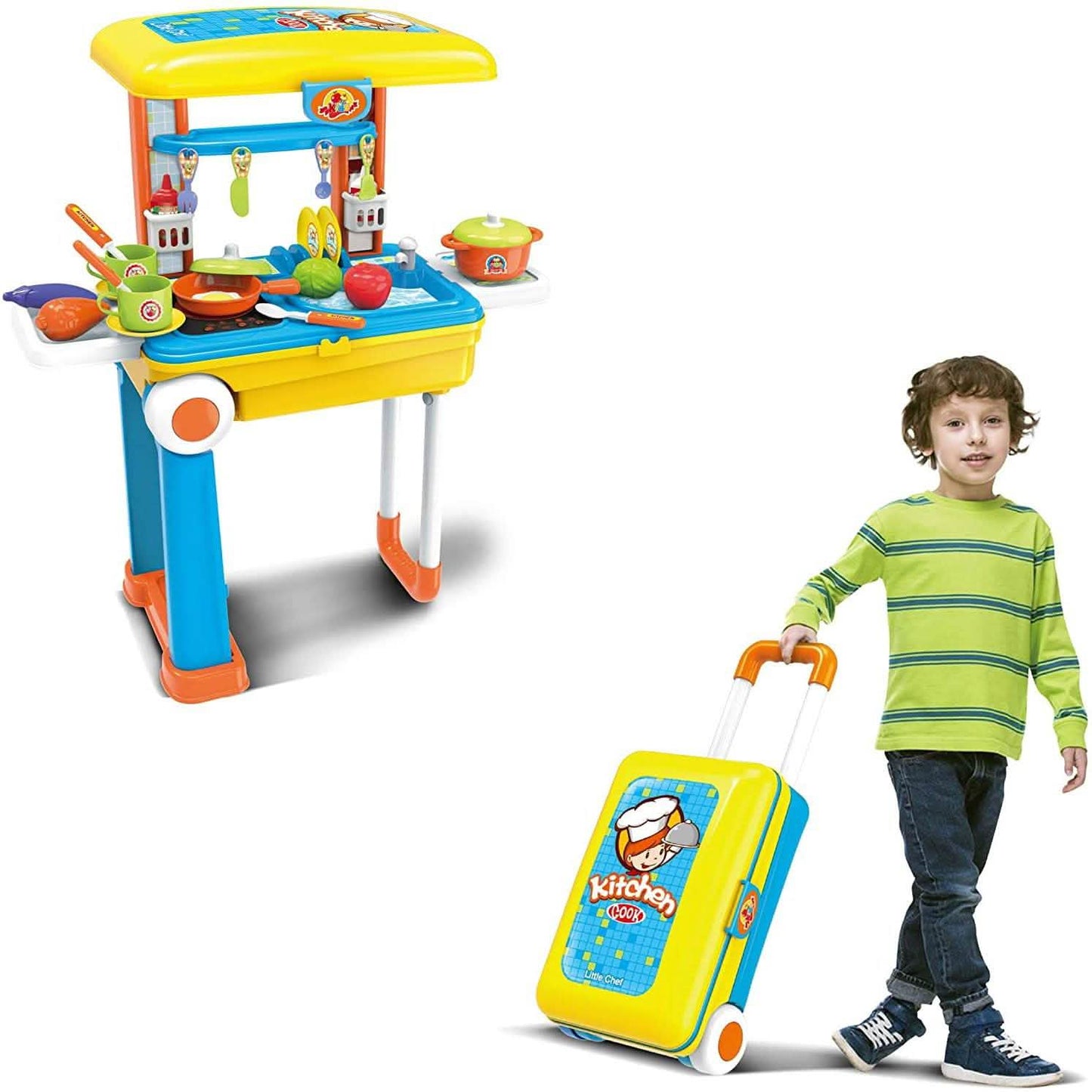 Toy Chef 2-in-1 Pretend Play Travel Set For Kids DailySale