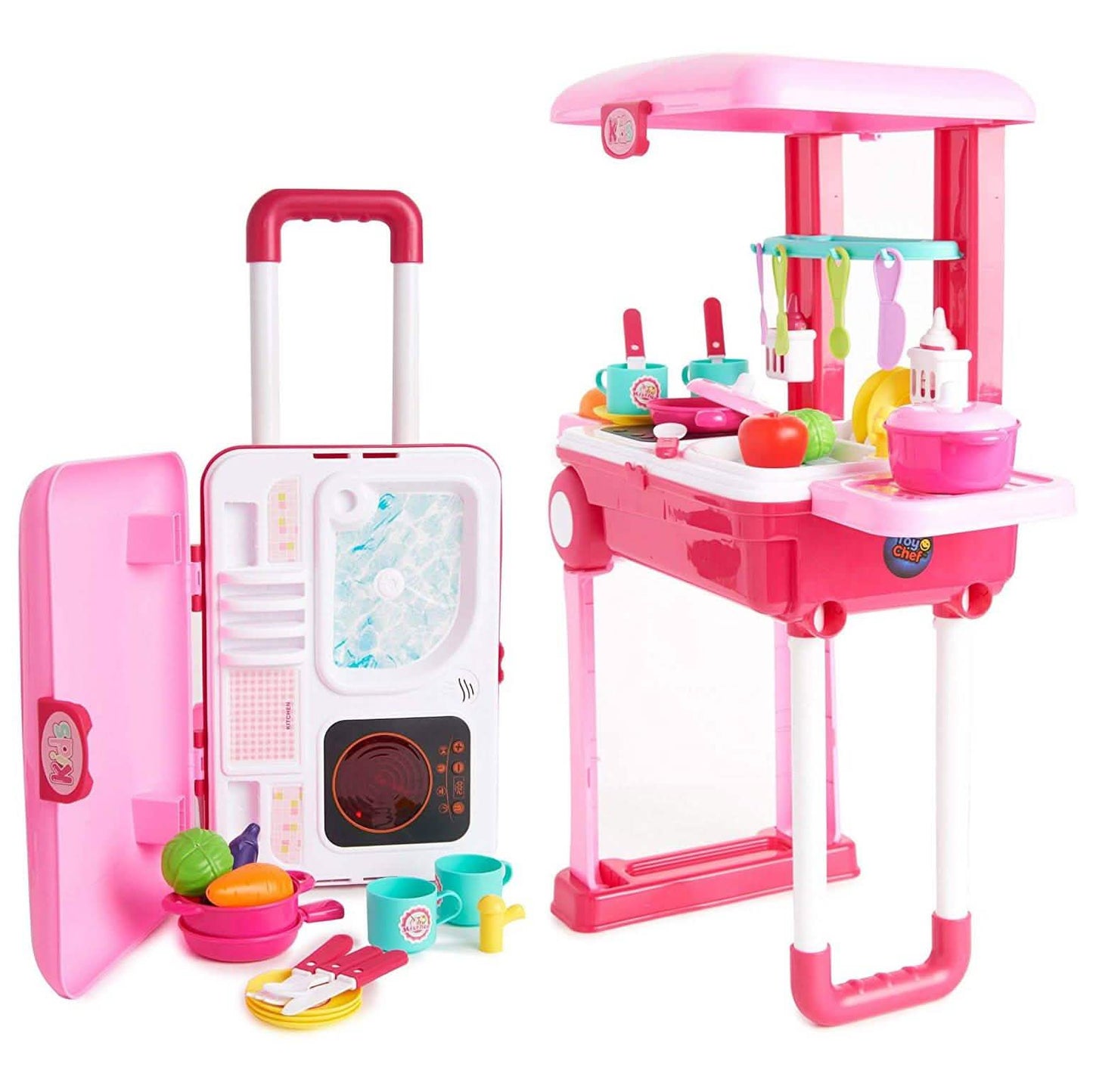 Toy Chef 2-in-1 Pretend Play Travel Set For Kids DailySale