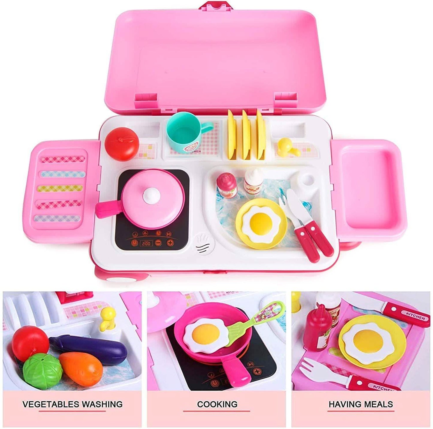 Toy Chef 2-in-1 Pretend Play Travel Set For Kids DailySale