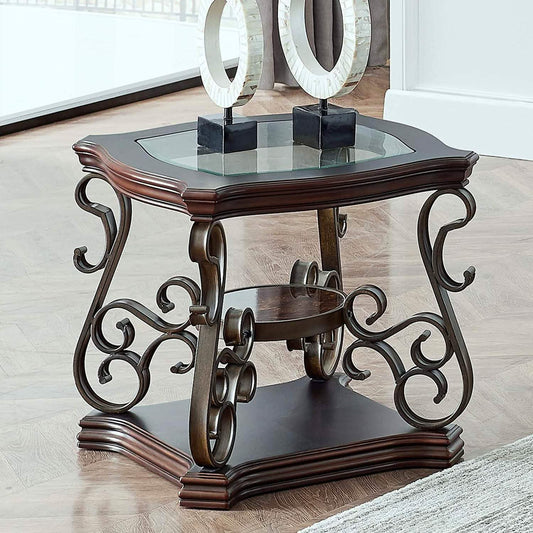 Traditional End Table Accent Bedside Nightstand DailySale