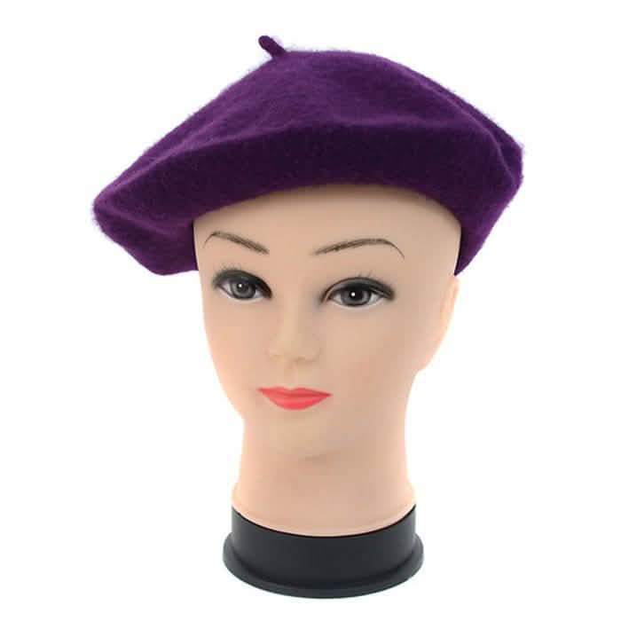 Traditional Women's Men's Solid Color Plain Wool French Beret One Size DailySale