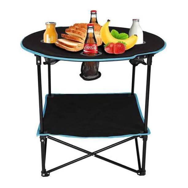Travel Camping Picnic Collapsible Round Table DailySale