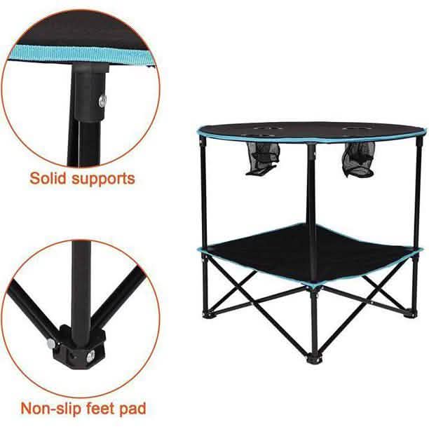 Travel Camping Picnic Collapsible Round Table DailySale