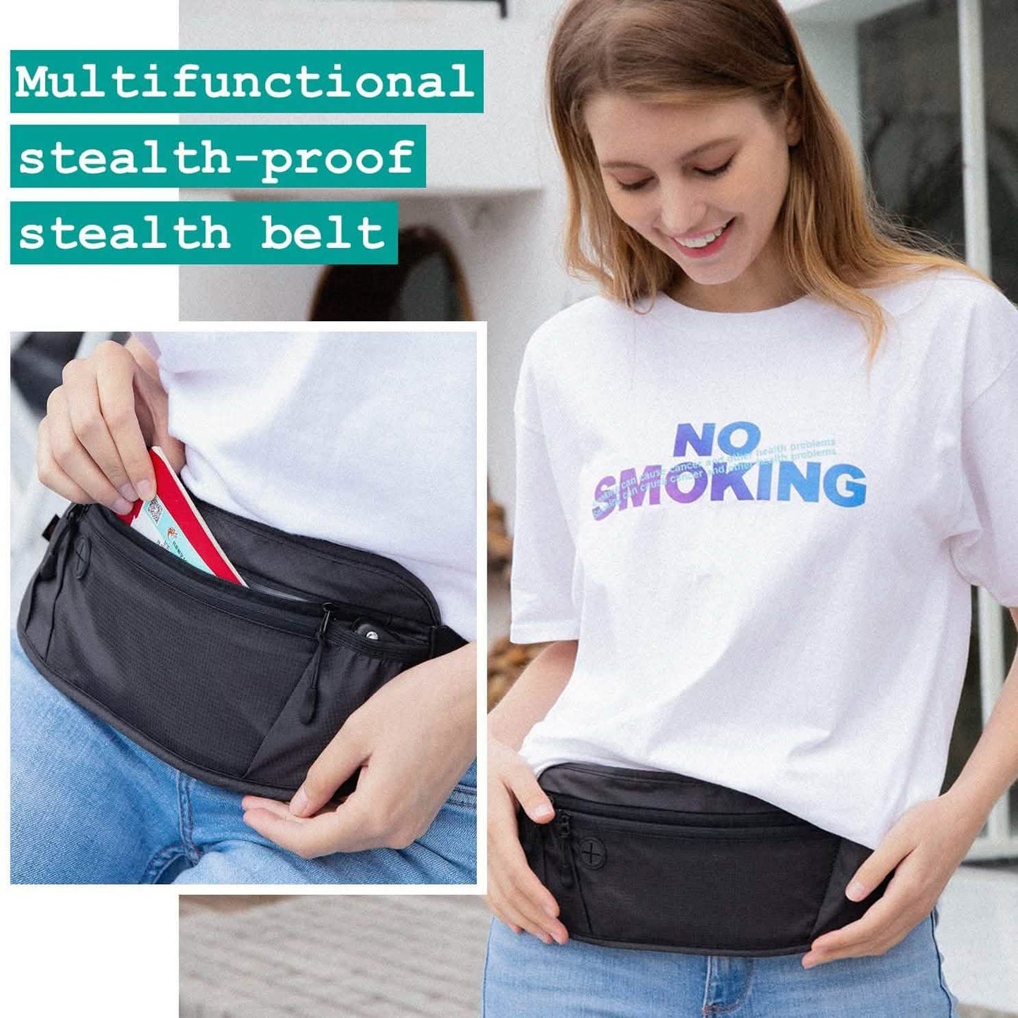 Travel Money Wallet Belt Pouch Blocking Hidden Passport Holder Bag DailySale