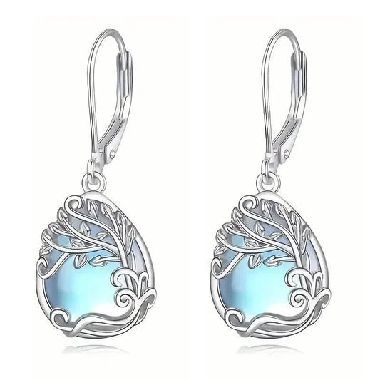 Tree of Life Design S925 Sterling Silver Dangle Earrings DailySale
