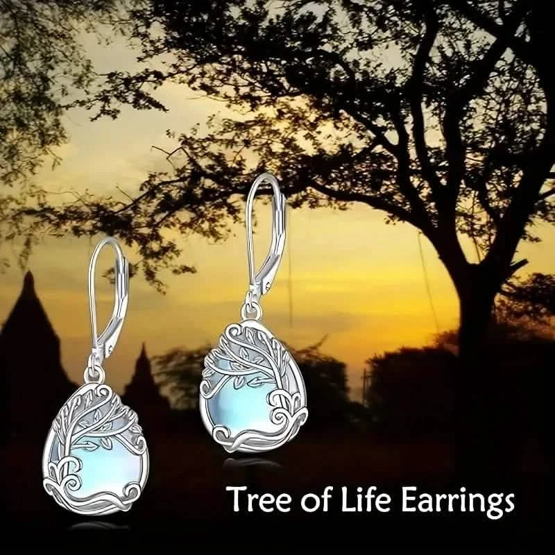 Tree of Life Design S925 Sterling Silver Dangle Earrings DailySale