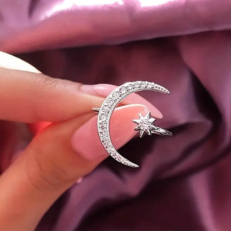 Trendy Cuff Ring Moon and Sun Design DailySale