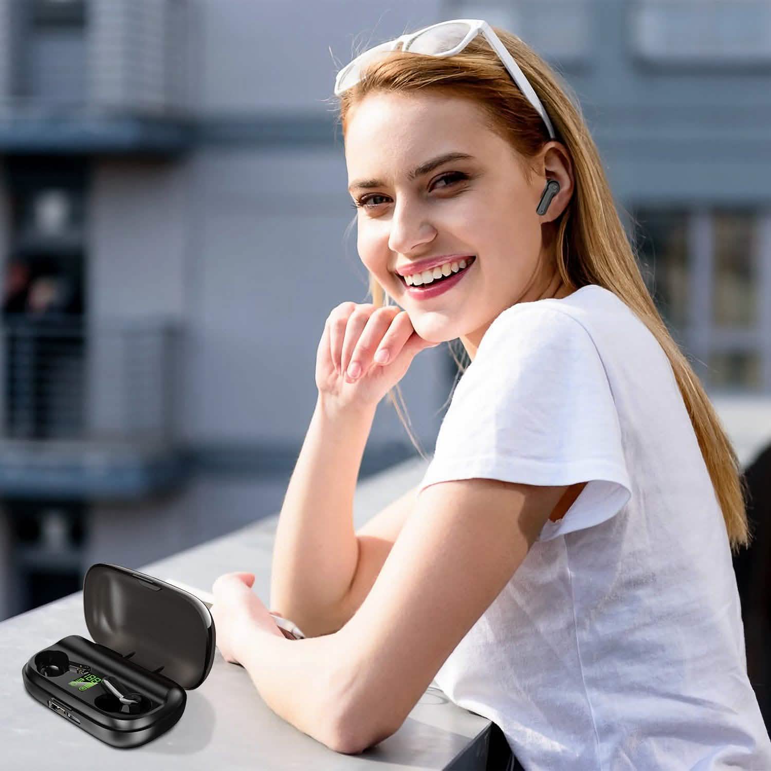 True Wireless V5.0 Earbuds IPX 5 Water Resistant DailySale