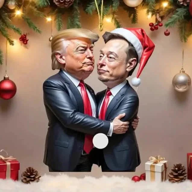Trump & Musk Photo Acrylic Ornament Versatile Hanging Decor DailySale