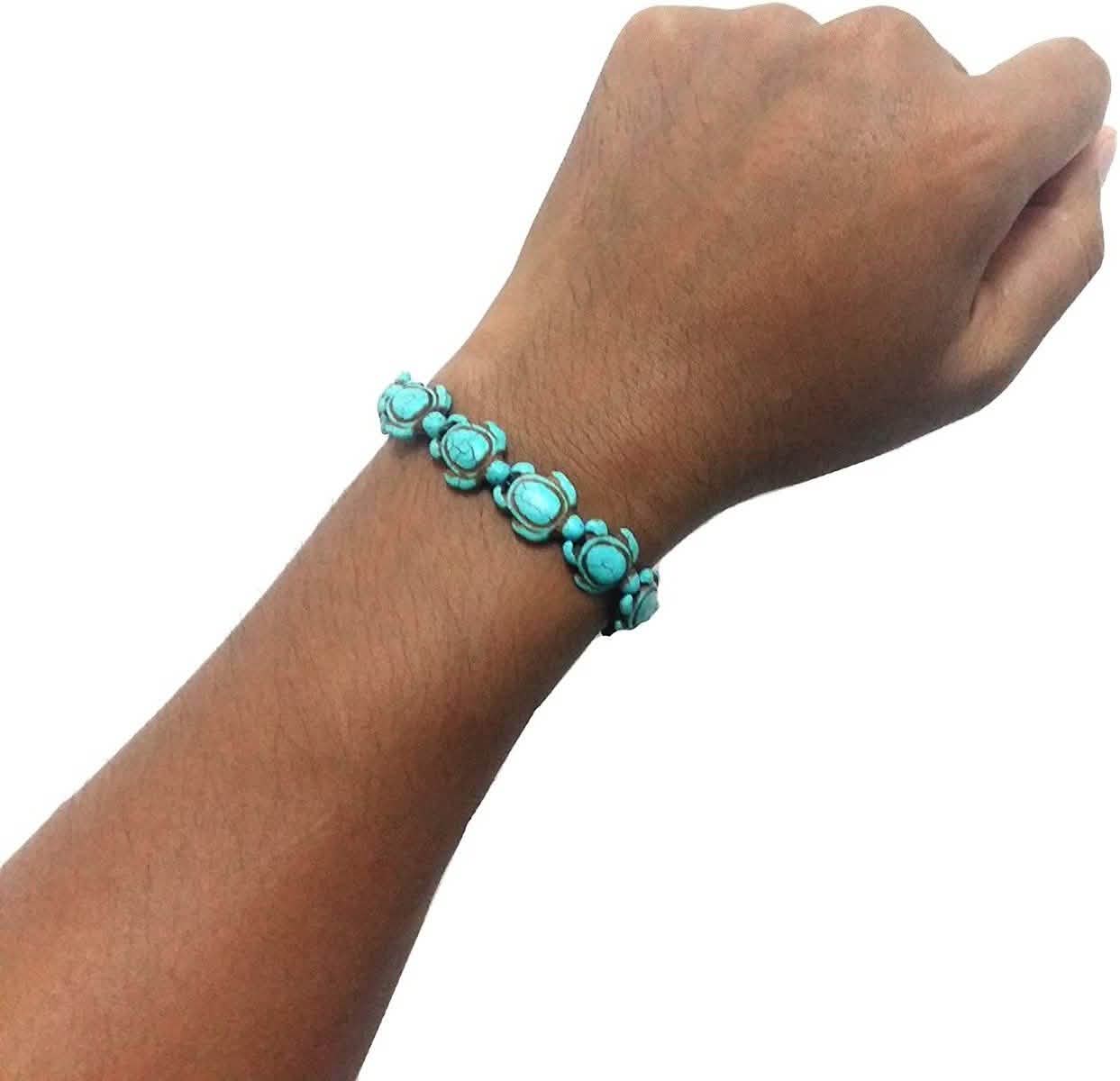 Turquoise Handmade Hawaiian Sea Turtles Bracelet DailySale