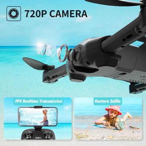 UDIRC Foldable RC Drone FPV WiFi Quadcopter w/ 720P HD Camera & 2 Batteries U73 DailySale