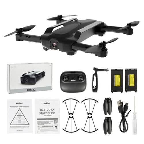 UDIRC Foldable RC Drone FPV WiFi Quadcopter w/ 720P HD Camera & 2 Batteries U73 DailySale