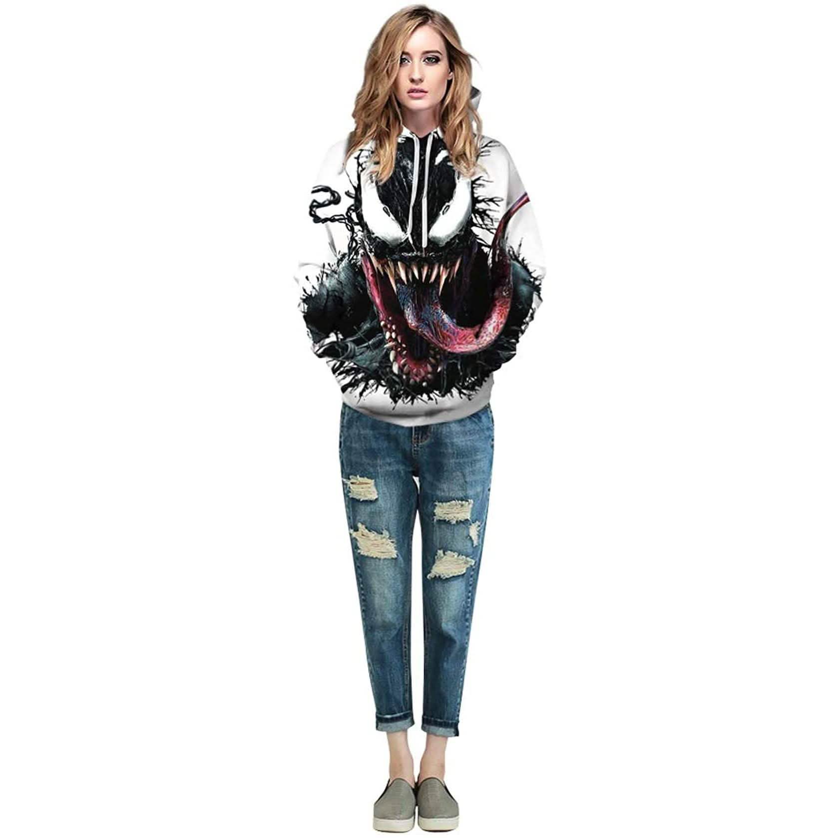Unisex 3D Pattern Venom Printed Hoodies DailySale
