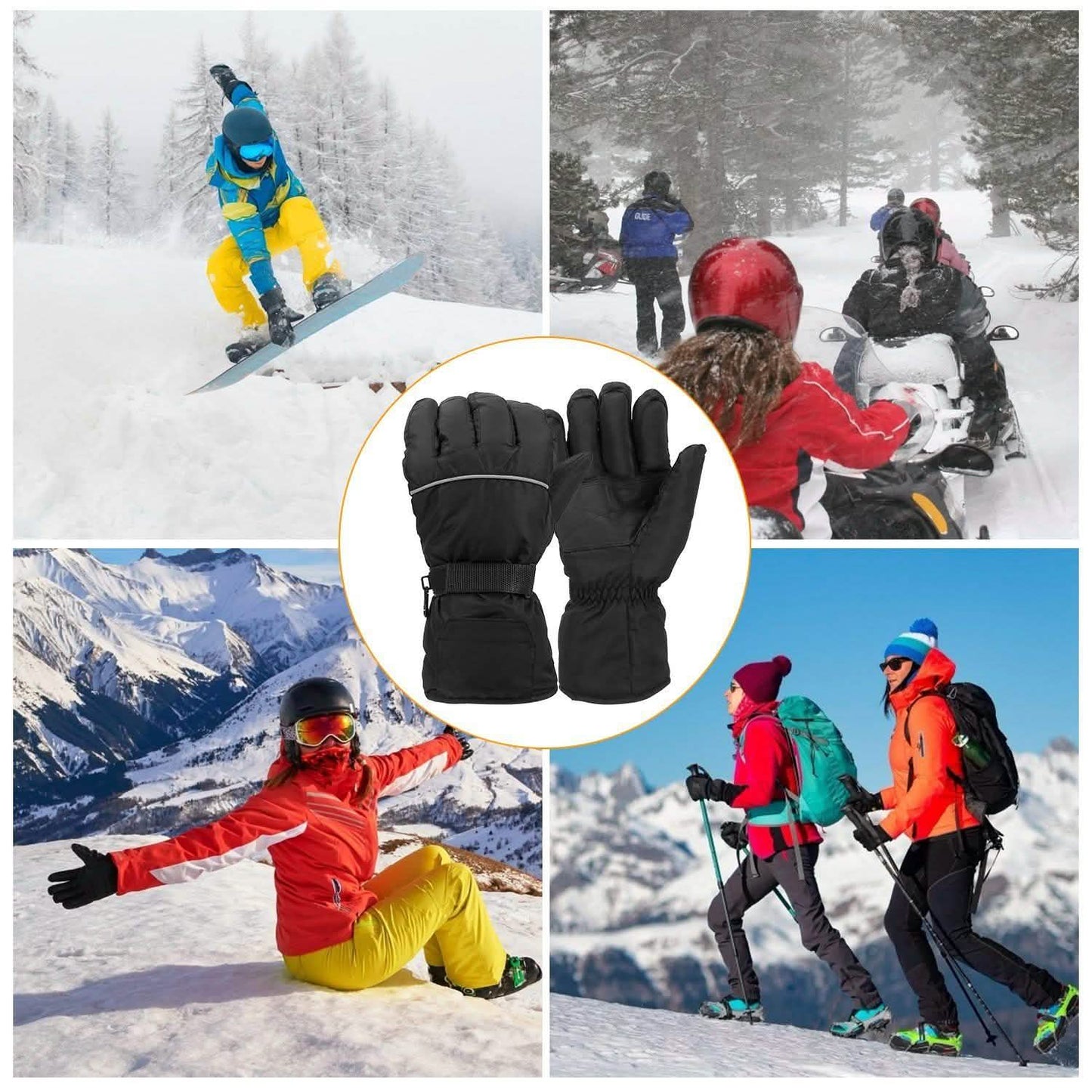 Unisex Battery Powered Heated Waterproof Gloves DailySale