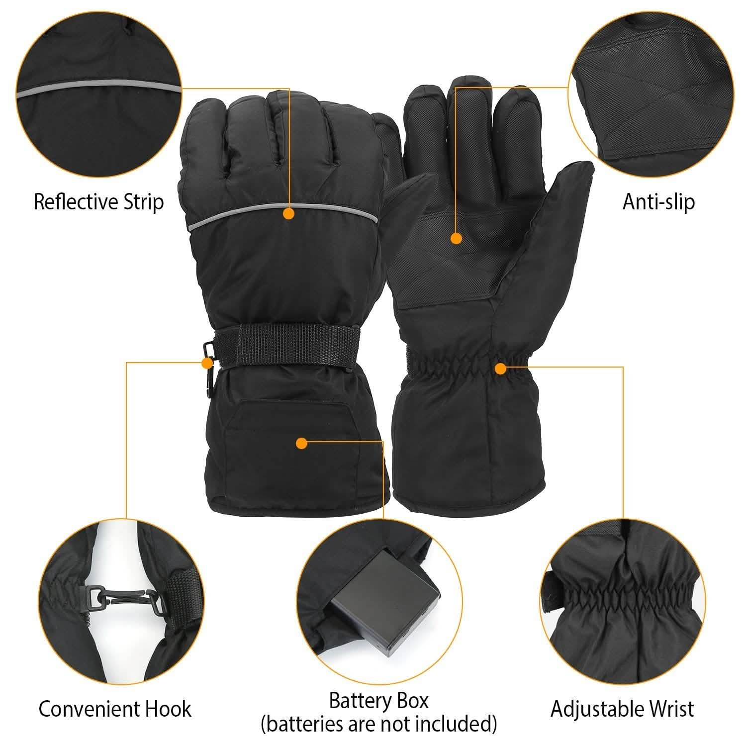 Unisex Battery Powered Heated Waterproof Gloves DailySale