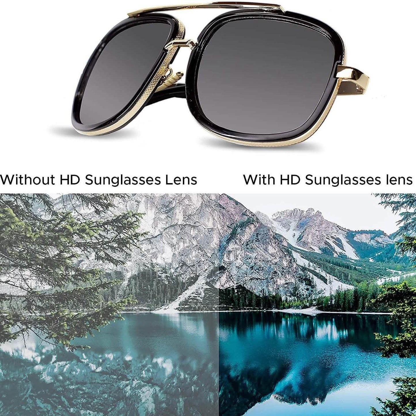Unisex Big Frame HD Sunglasses DailySale