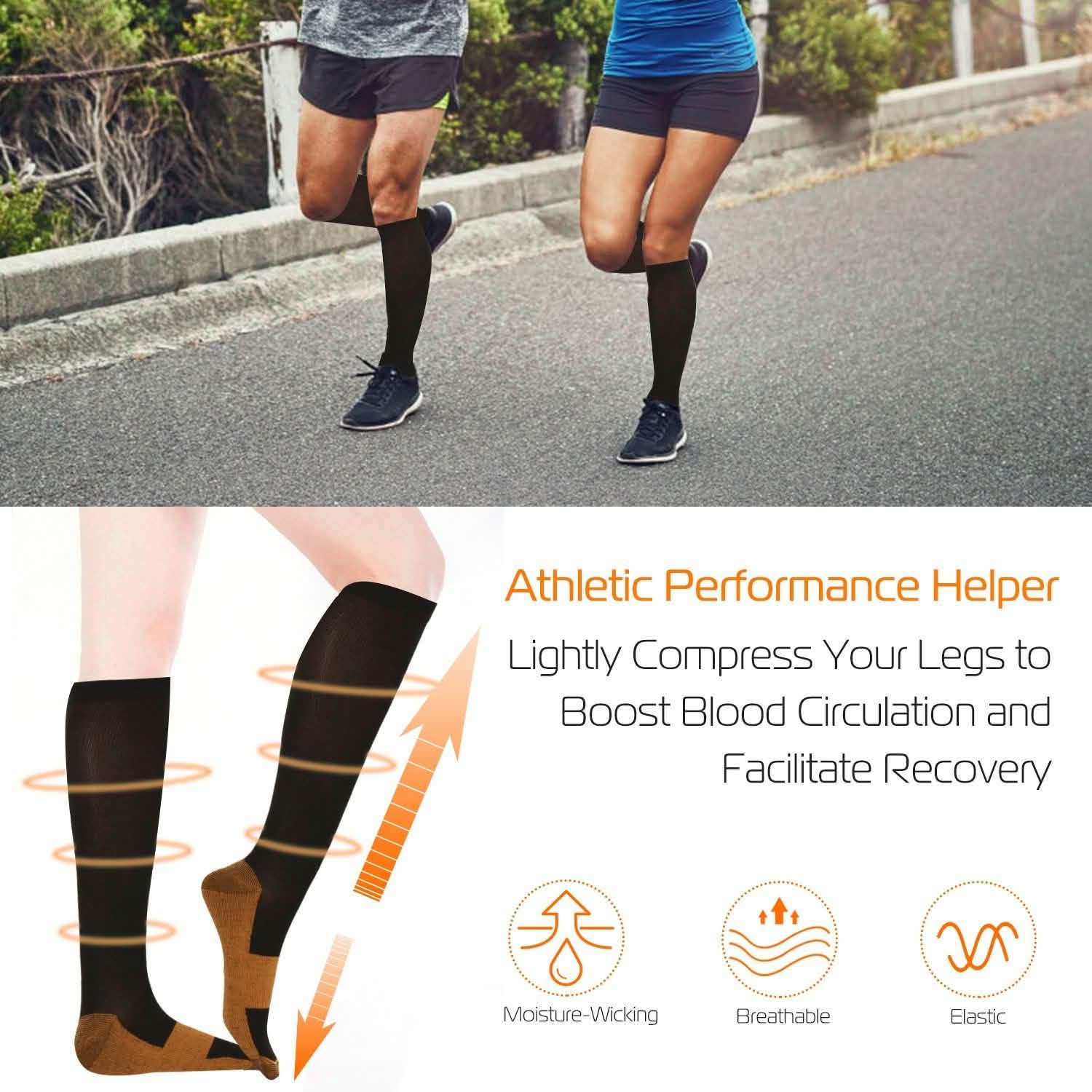 Unisex Copper Compression Socks DailySale