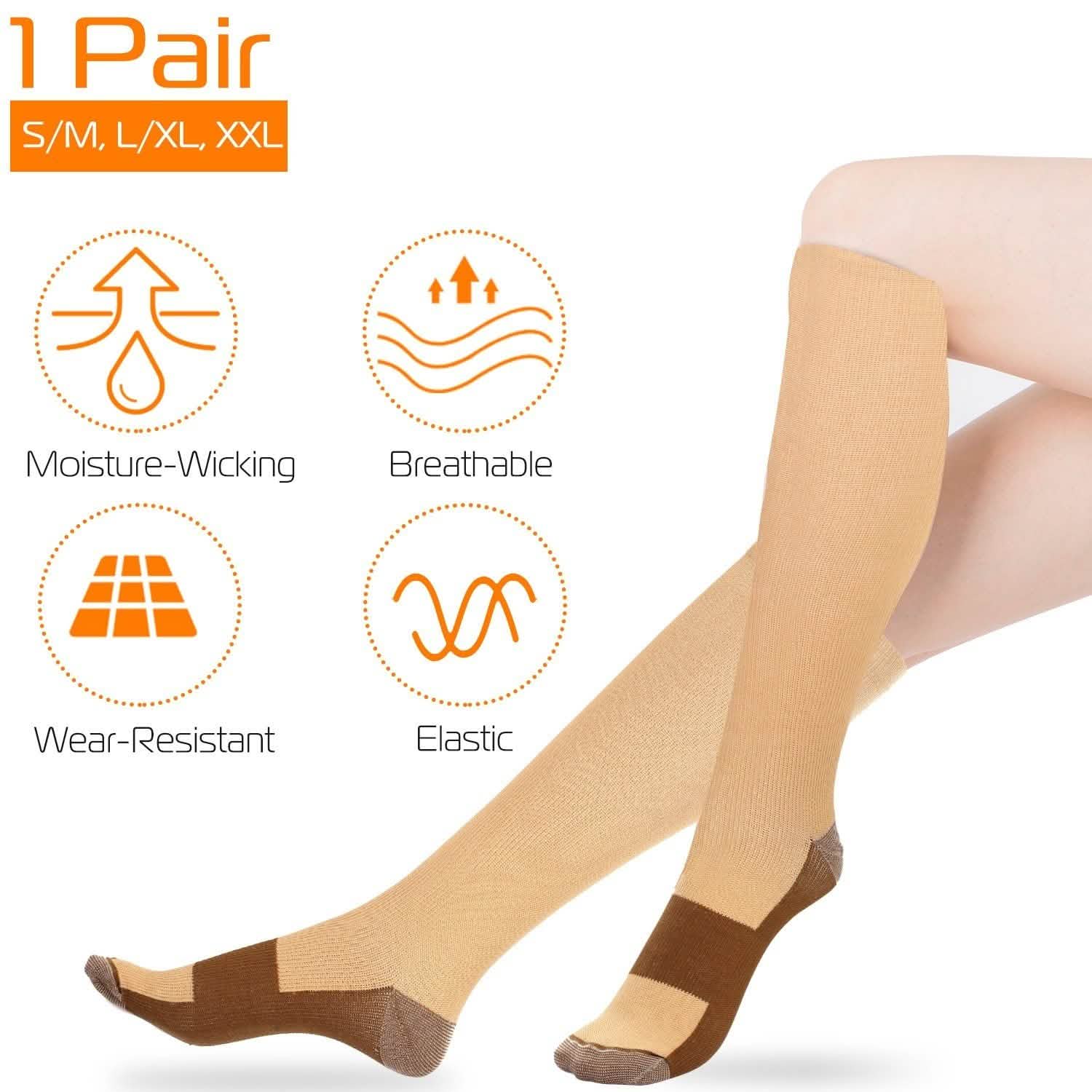 Unisex Copper Compression Socks DailySale