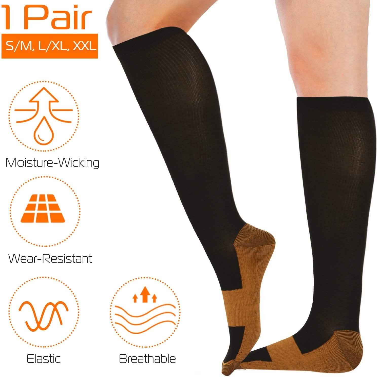 Unisex Copper Compression Socks DailySale