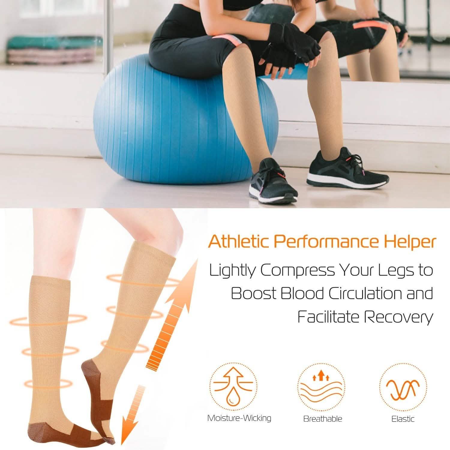 Unisex Copper Compression Socks DailySale