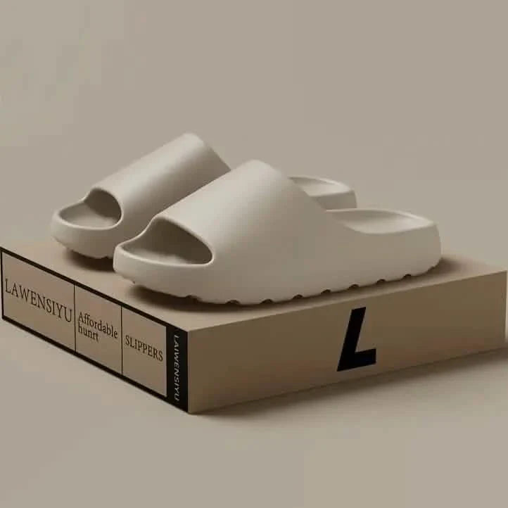 Unisex Soft Slippers, Comfortable Indoor/Outdoor Slide Sandals, Non-slip Textured Design Footwear DailySale