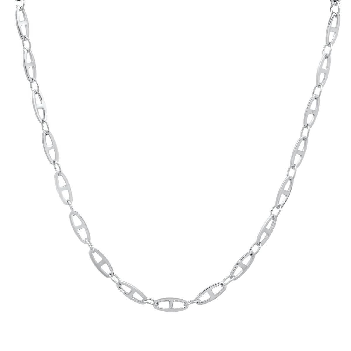 Unisex Stainless Steel Mariner Link Necklace DailySale