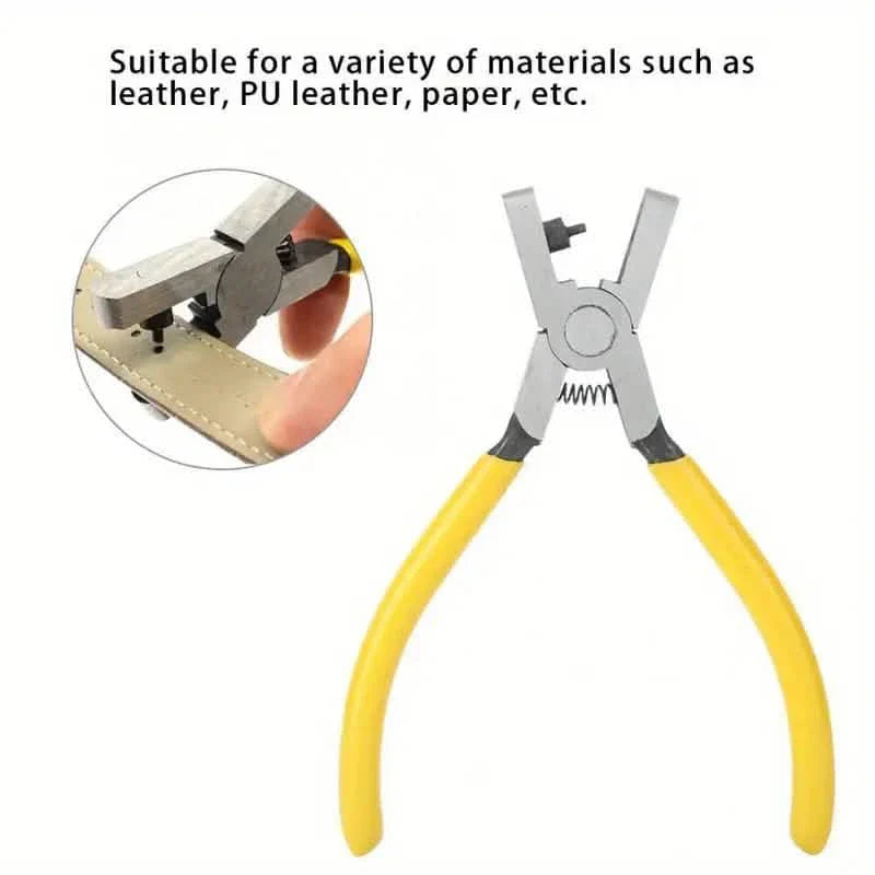 Universal 2.0mm Faux Leather Hole Punch Plier - Effortless Belt, Dog Collar, Shoe, and Craft Project Repair Tool DailySale