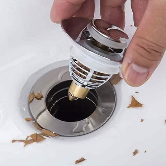 Universal Stainless Steel and Copper Pop-Up Bounce Core Basin Drain Filter DailySale