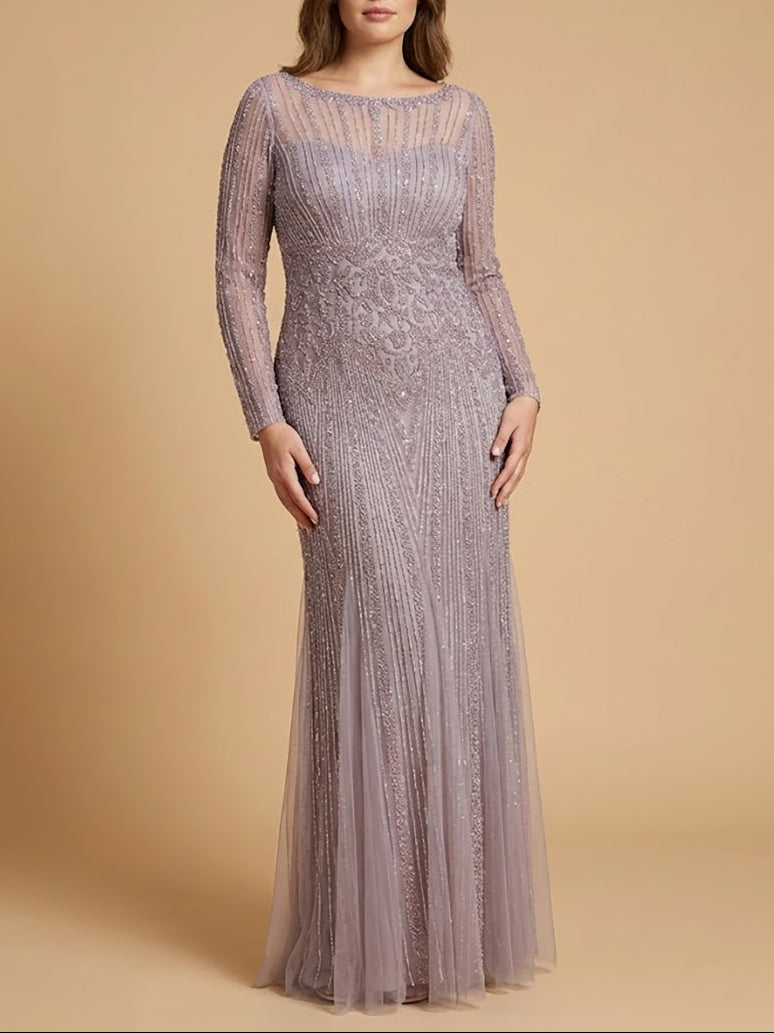 Lara High Neck Beaded Gown Lara New York