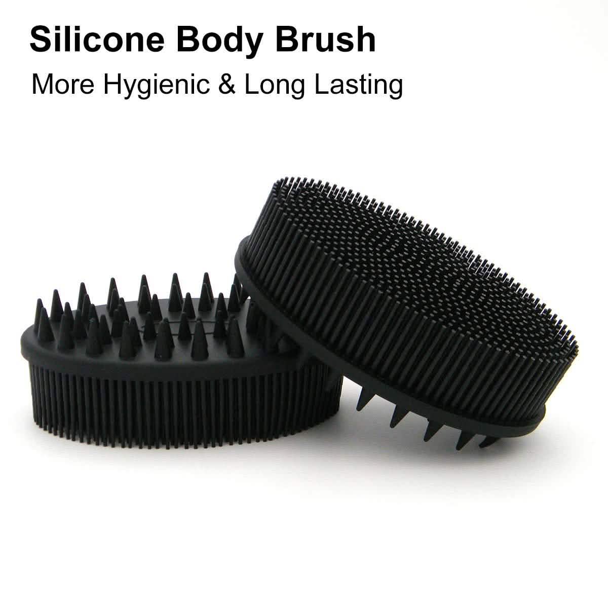 Upgrade Silicone Body Scrubber and Hair Shampoo Brush DailySale