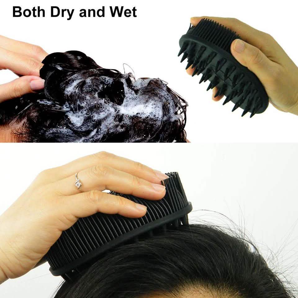 Upgrade Silicone Body Scrubber and Hair Shampoo Brush DailySale