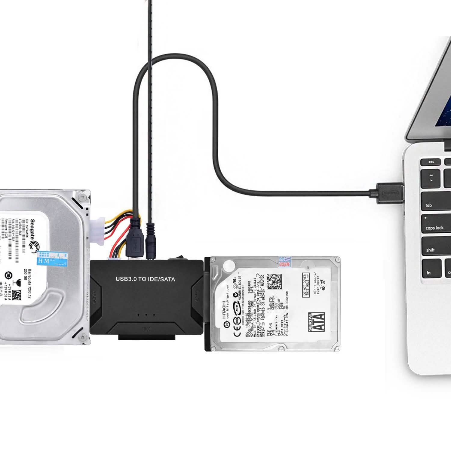 USB 3.0 to 2.5'' 3.5" IDE SATA Converter Adapter External Hard Drive Cable Kits DailySale