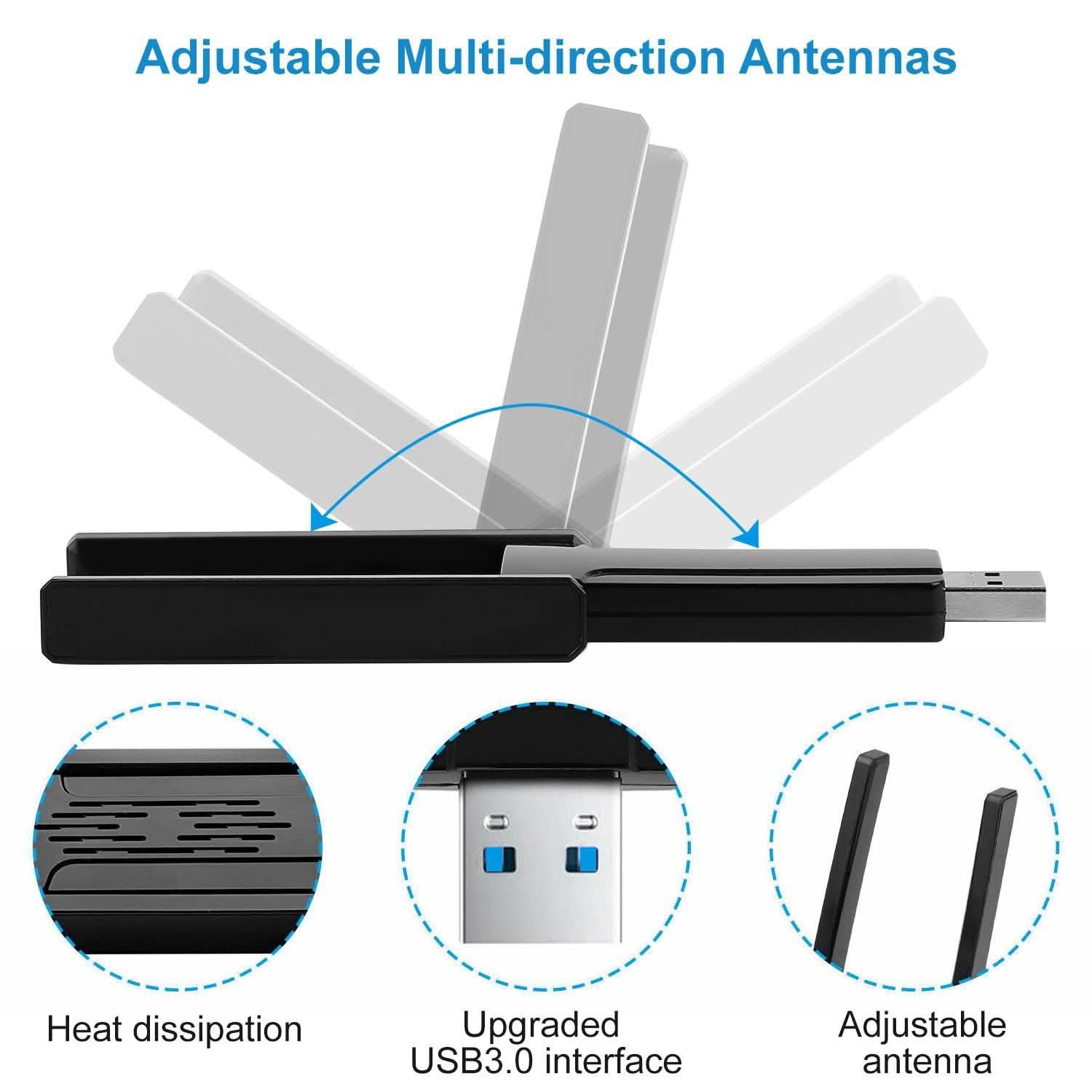 USB 3.0 WiFi Adapter AC1300 Mbps DailySale