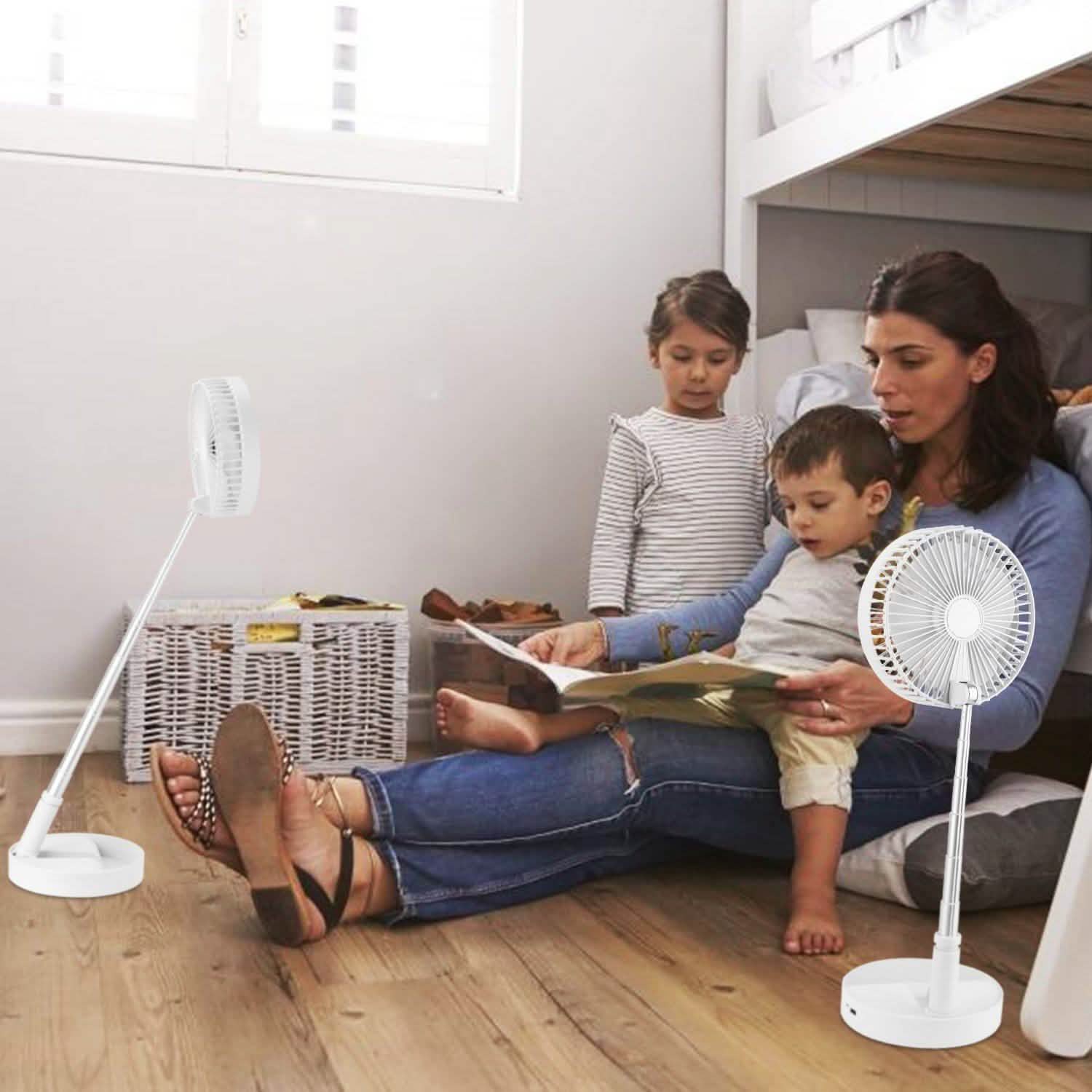 USB Rechargeable Portable Folding Desk Table Fan DailySale
