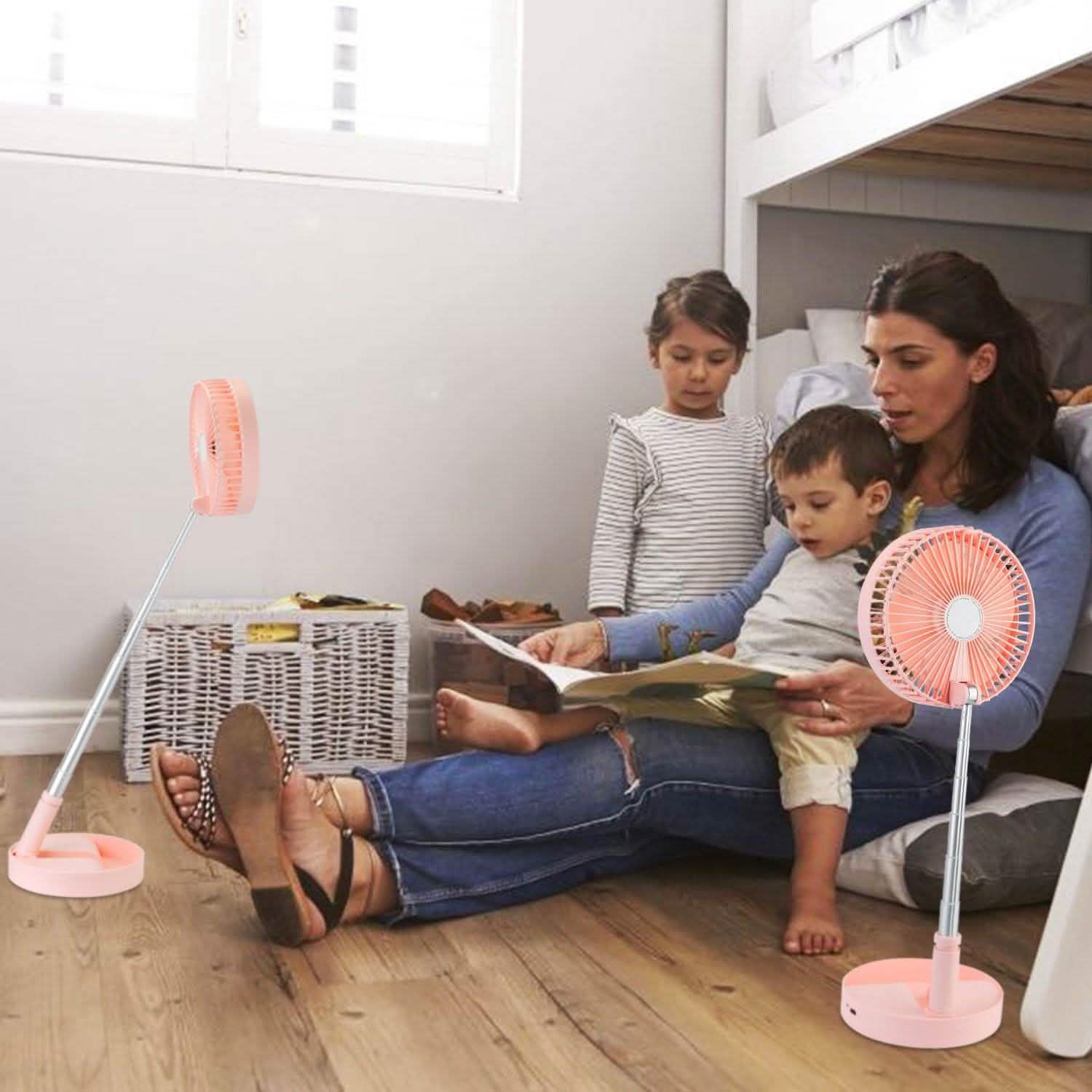 USB Rechargeable Portable Folding Desk Table Fan DailySale