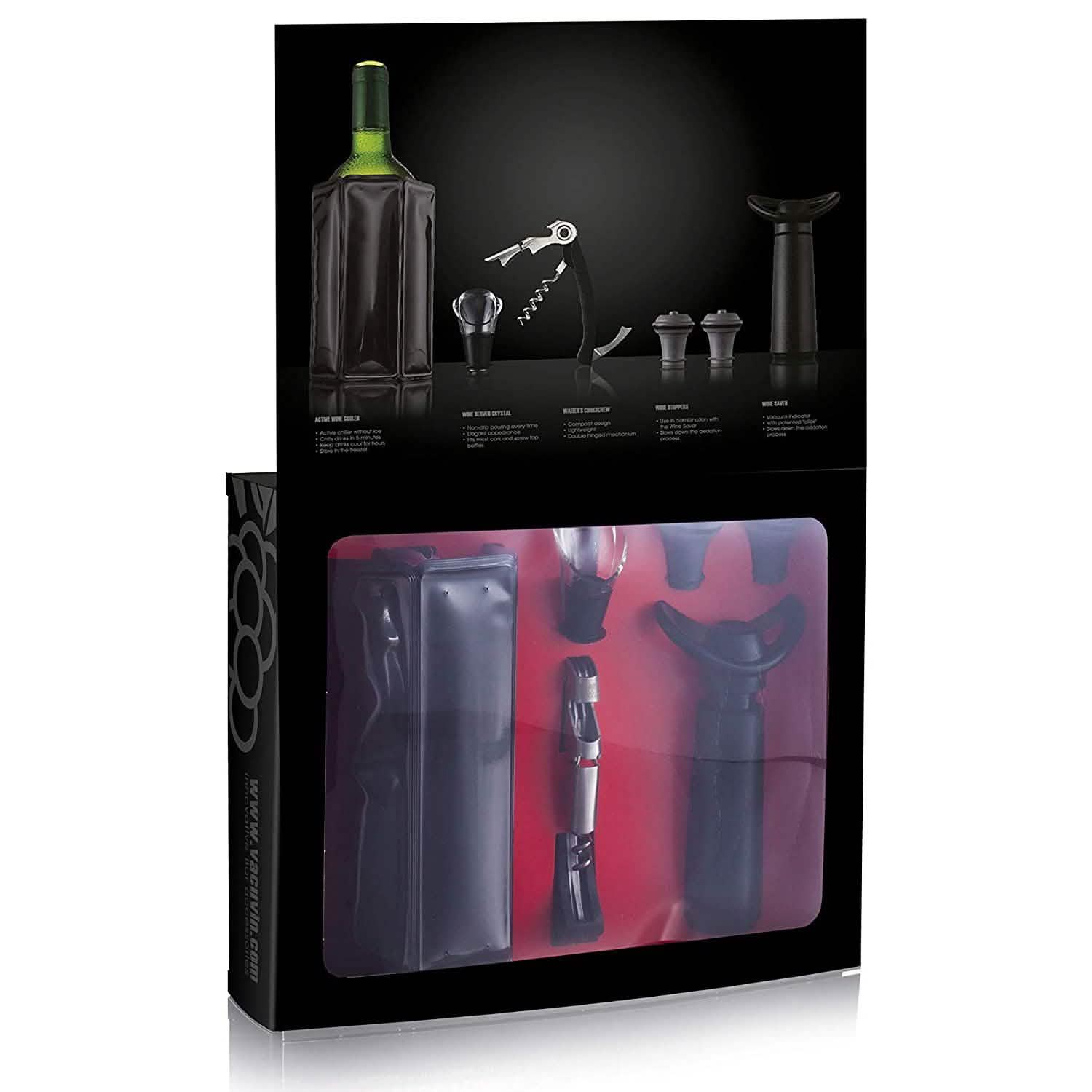 Vacu Vin Wine Saver Pump with 2 Vacuum Bottle Stoppers DailySale