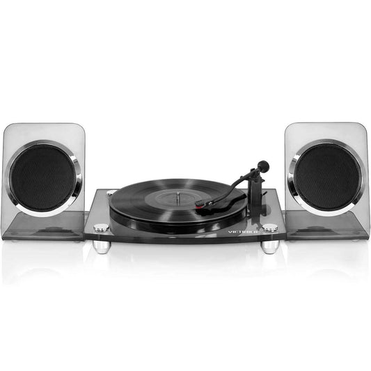 Victrola Modern Acrylic 2-Speed Bluetooth Turntable with 40-Watt Wireless Speakers (Refurbished) DailySale