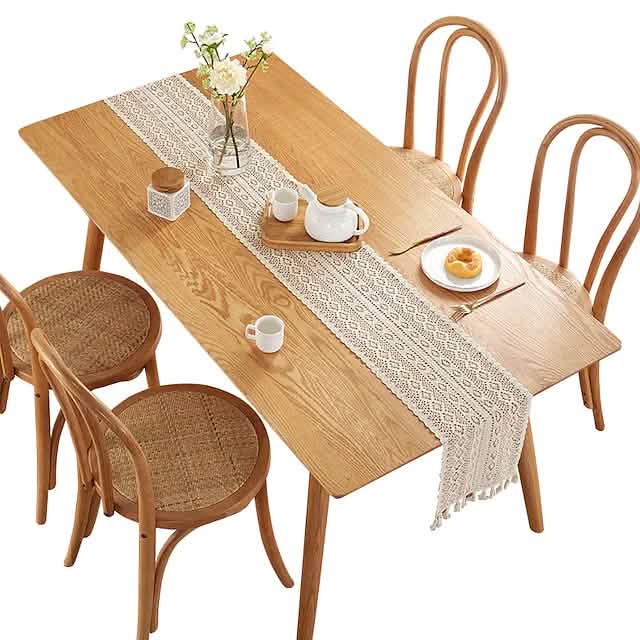Vintage Farmhouse Style Crochet Lace Tablecloth DailySale