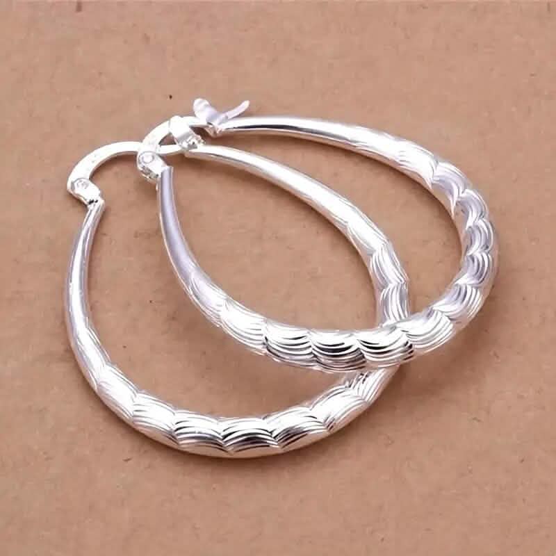 Vintage Pattern Large Hoop Earrings DailySale