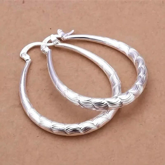 Vintage Pattern Large Hoop Earrings DailySale